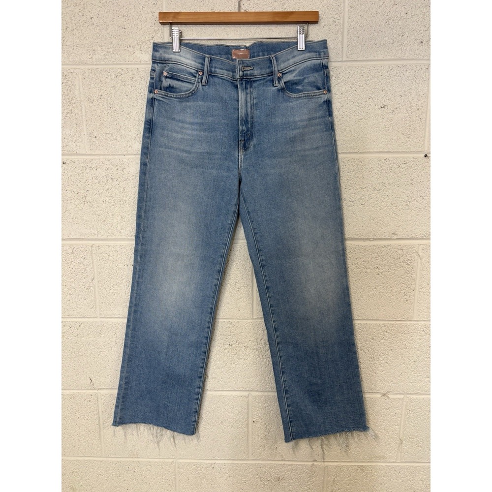 MOTHER The Kick It Ankle Fray Jeans Women's Size 29 Retail $278 - Picture 2 of 7